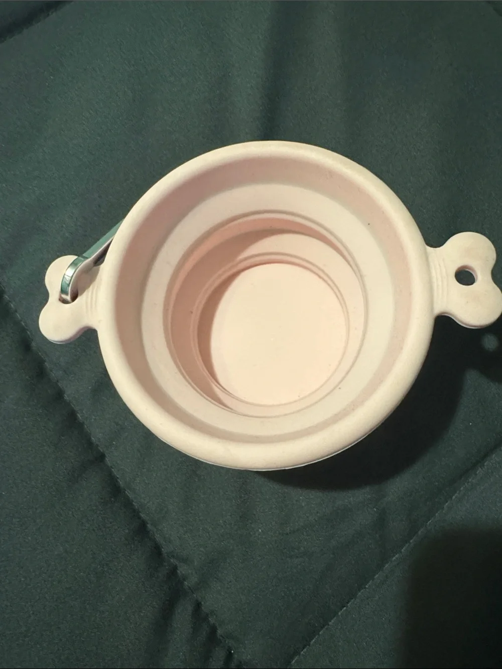 Collapsible Silicone Pet Bowl - Light Pink